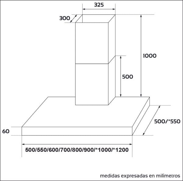 Campanas De Cocina Maraldi Slim Cristal Acero 60cm - Imagen 4