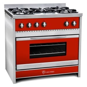 Cocina Semi-Industrial Cook & Food chiara Rojo 90cm