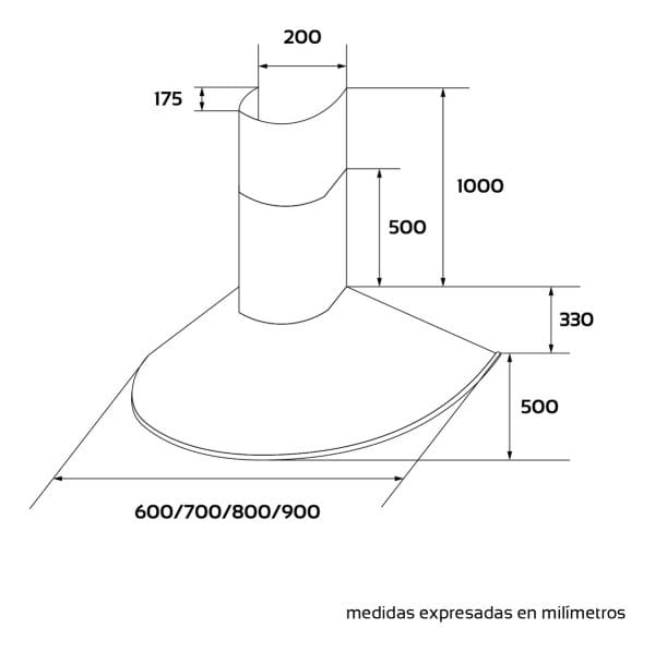 Campana De Cocina Maraldi Apsis Acero 60 Cm - Imagen 5