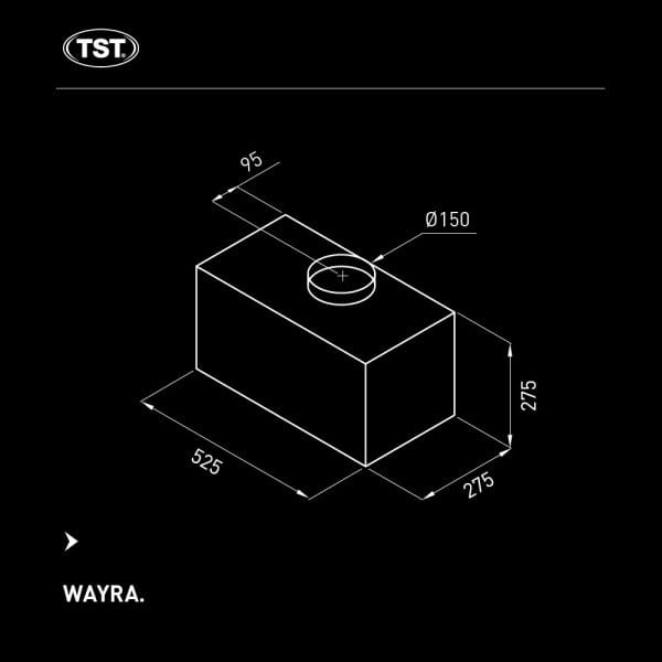 Campana De Empotrar Tst Wayra 53cm - Imagen 4