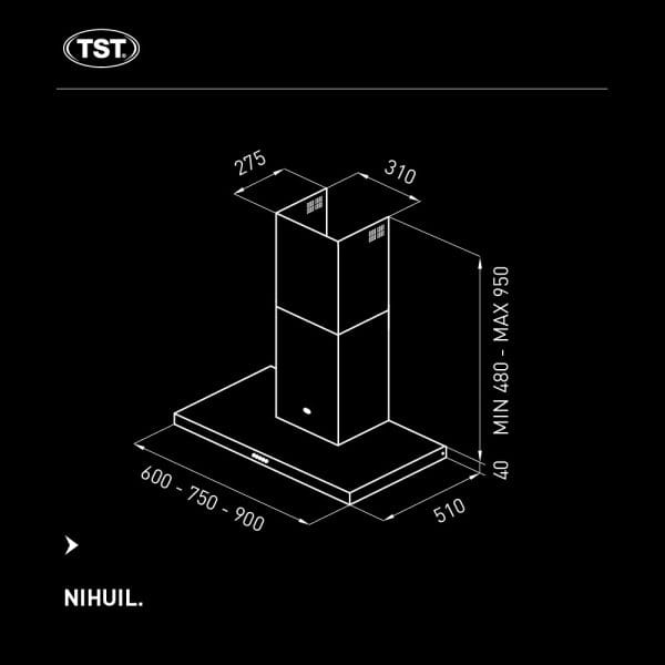 Campana De Cocina Tst Nihuil 90cm - Imagen 4