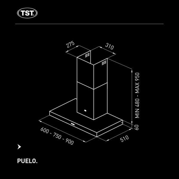 Campana De Cocina Tst Puelo 90cm - Imagen 4